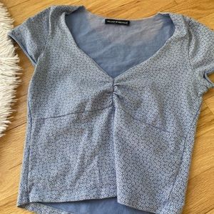 brandy melville blue floral gina top